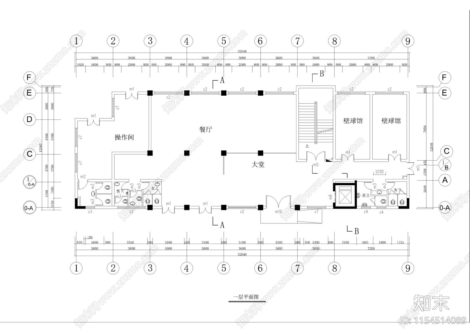 4层小型旅馆建筑施工图下载【ID:1154514089】