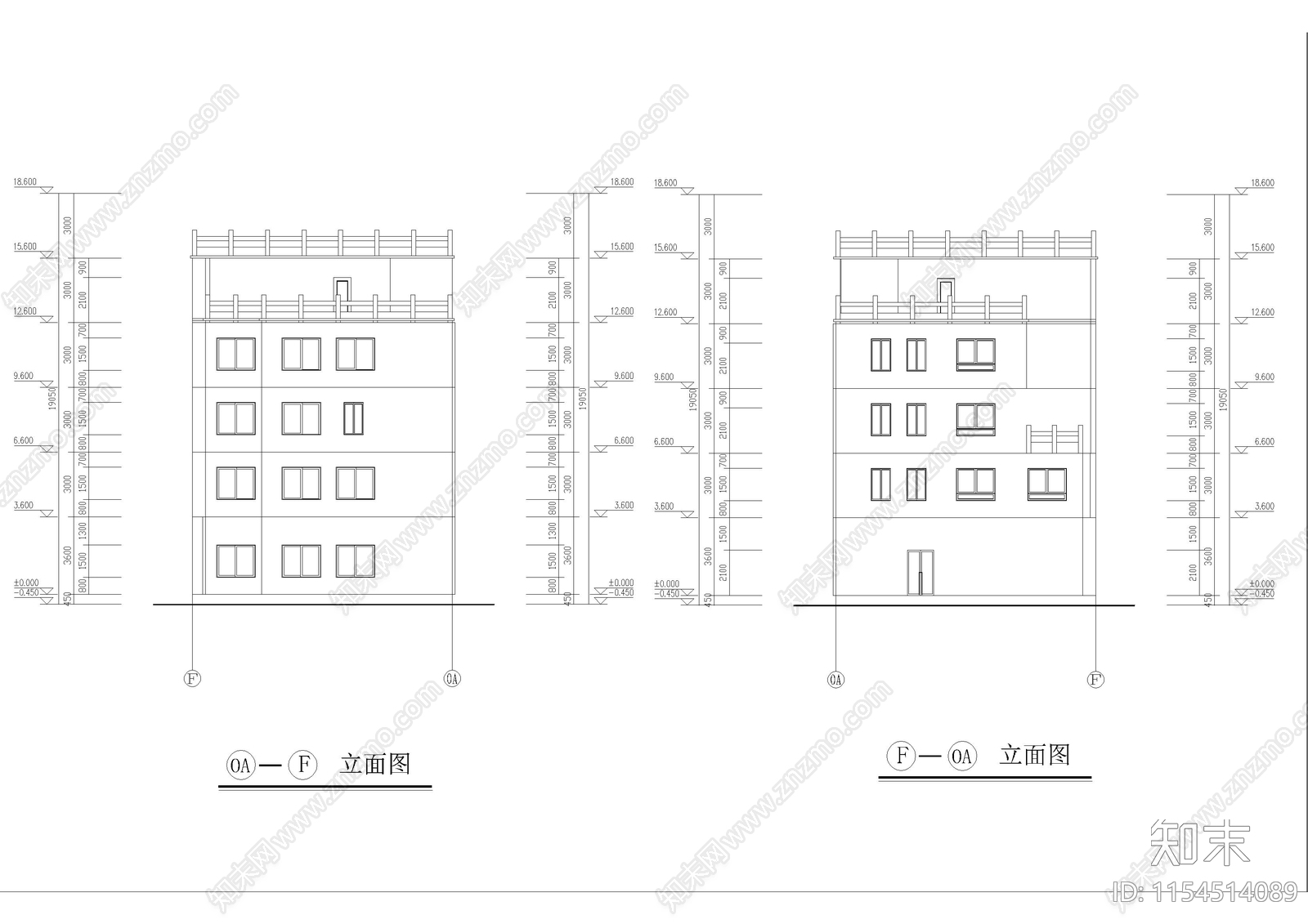 4层小型旅馆建筑施工图下载【ID:1154514089】