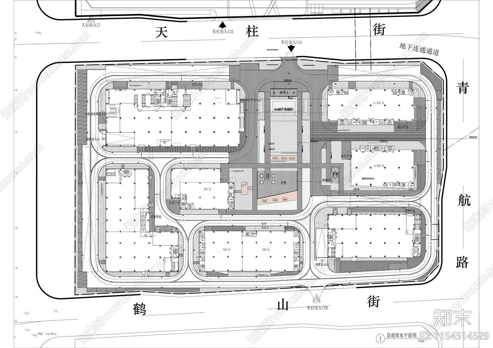 科技产业园项目室外给排水cad施工图下载【ID:1154514529】