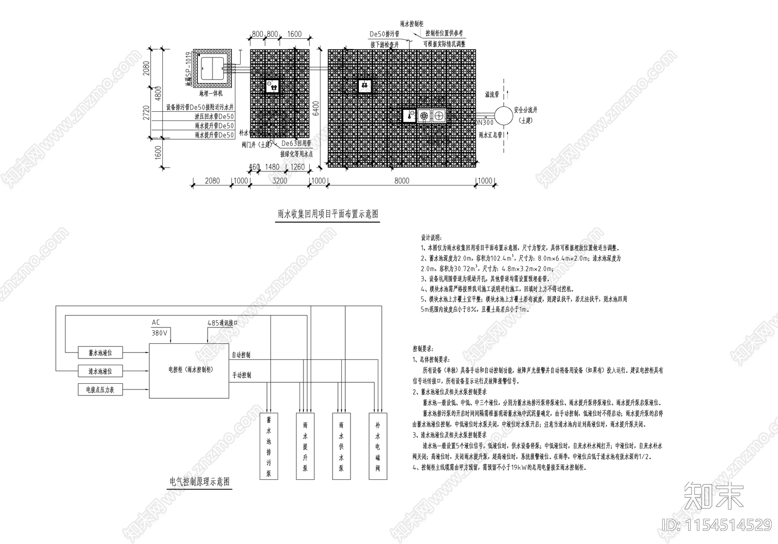 科技产业园项目室外给排水cad施工图下载【ID:1154514529】