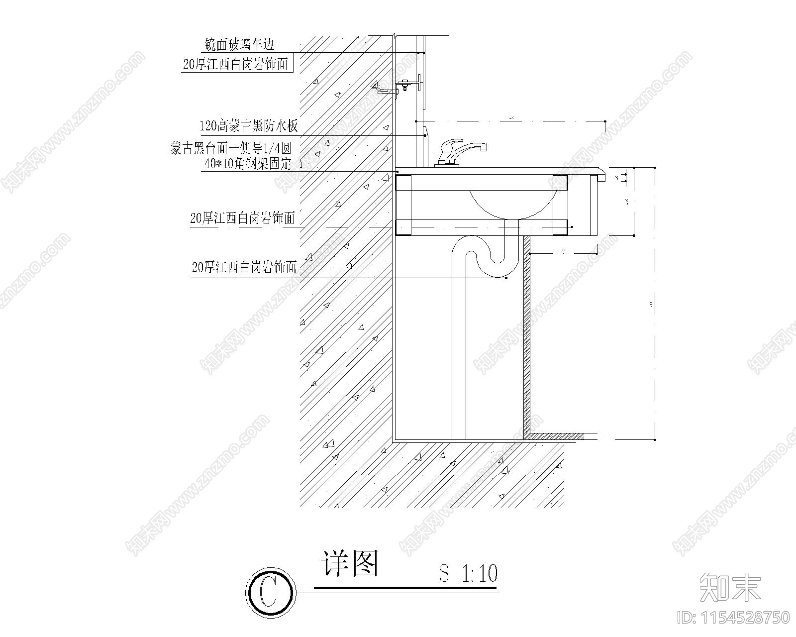 不锈钢玻璃cad施工图下载【ID:1154528750】