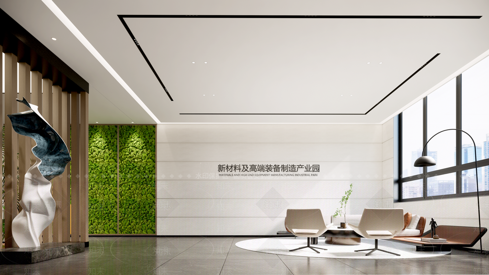 现代办公大厅SU模型下载【ID:1154528809】