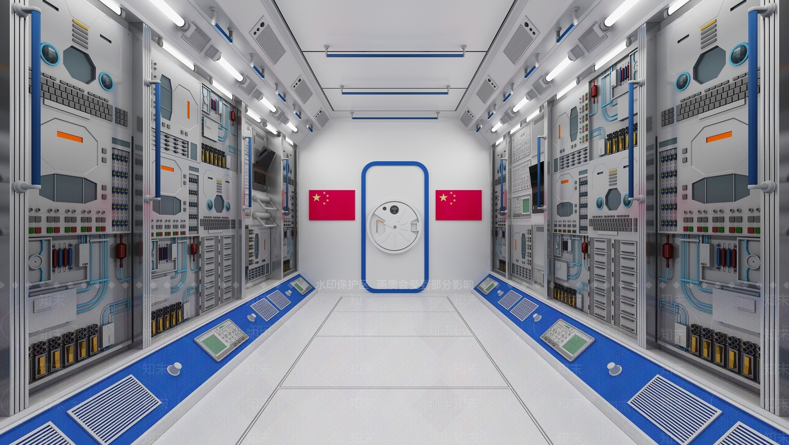 现代中国空间站3D模型下载【ID:1154529411】