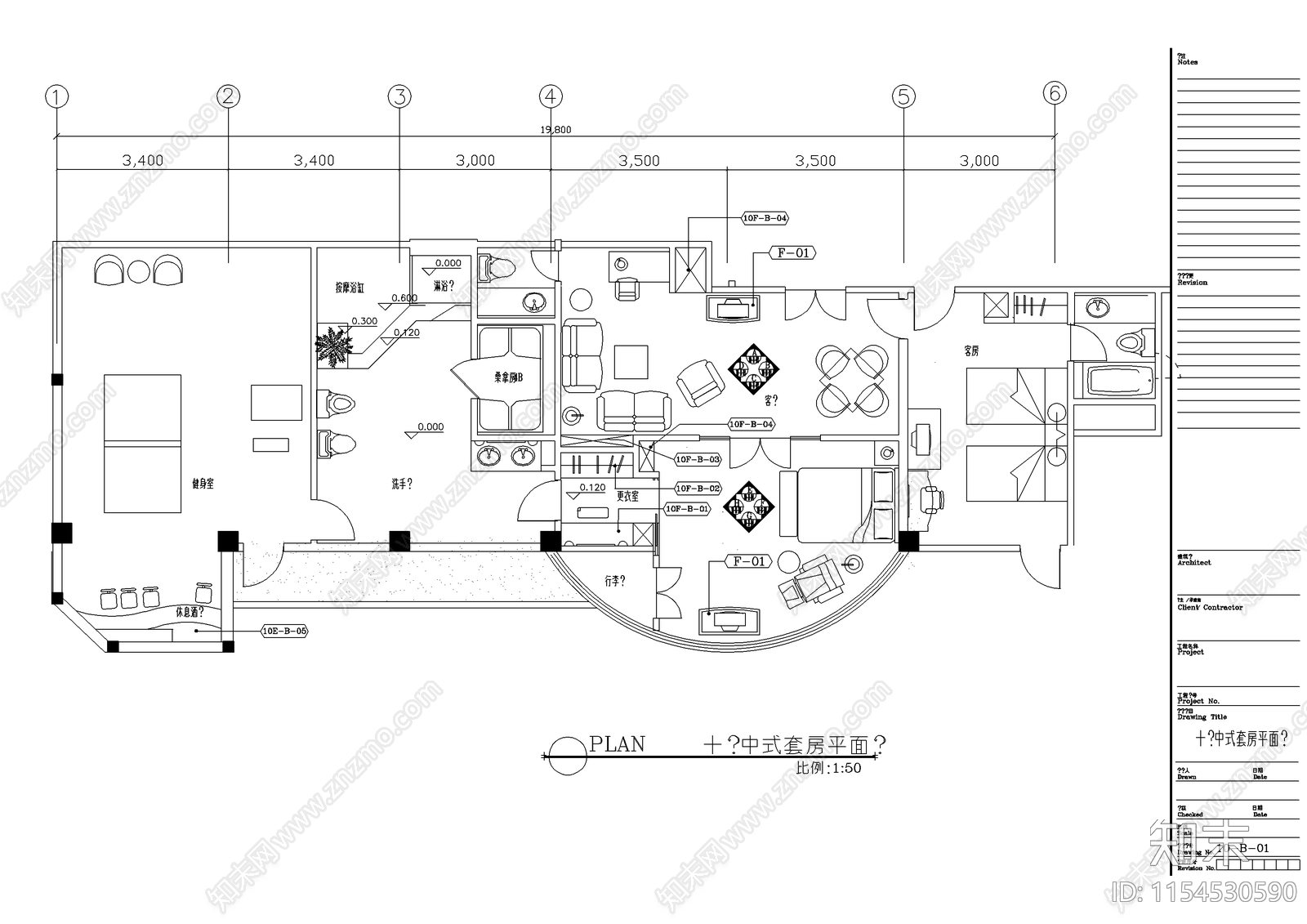 广西某酒店室内装饰工程cad施工图下载【ID:1154530590】