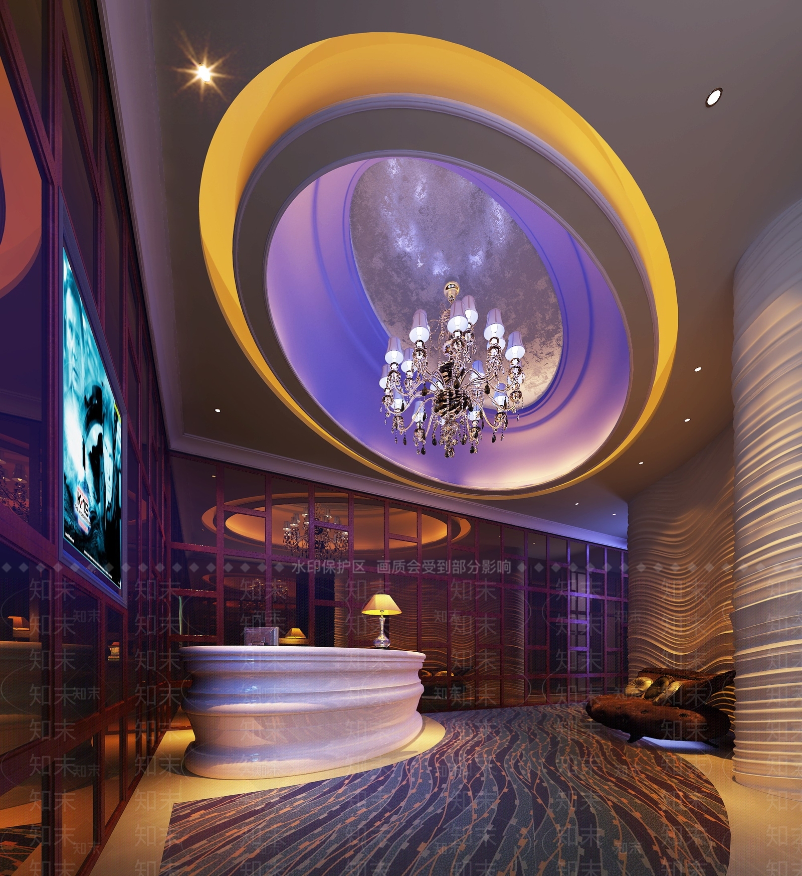 现代KTV接待前台3D模型下载【ID:1154532495】