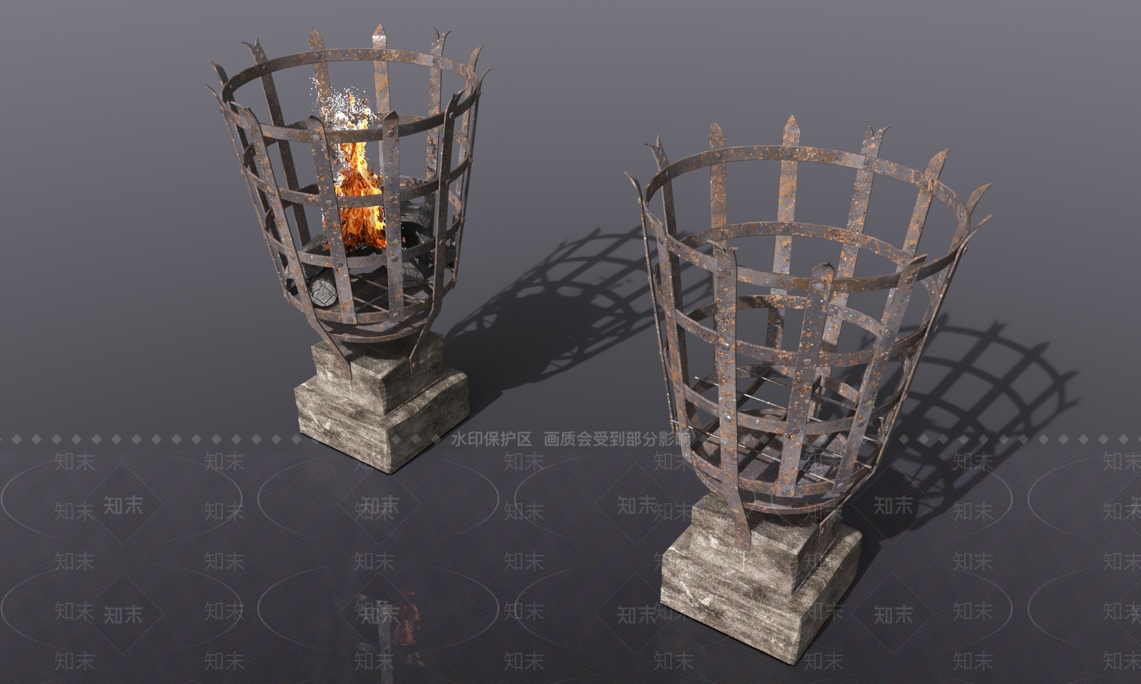 现代复古火盆3D模型下载【ID:1154532552】