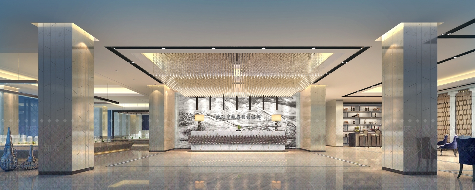 现代售楼处大厅3D模型下载【ID:1154534183】