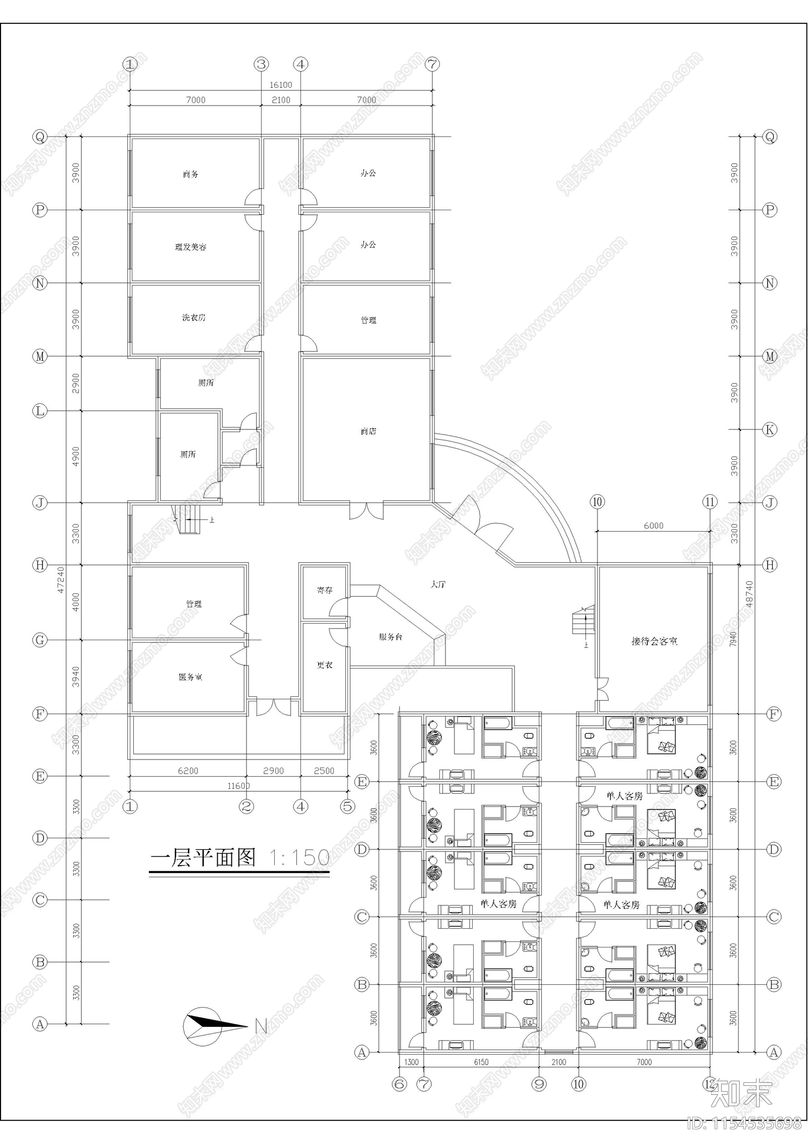 长46cad施工图下载【ID:1154535698】