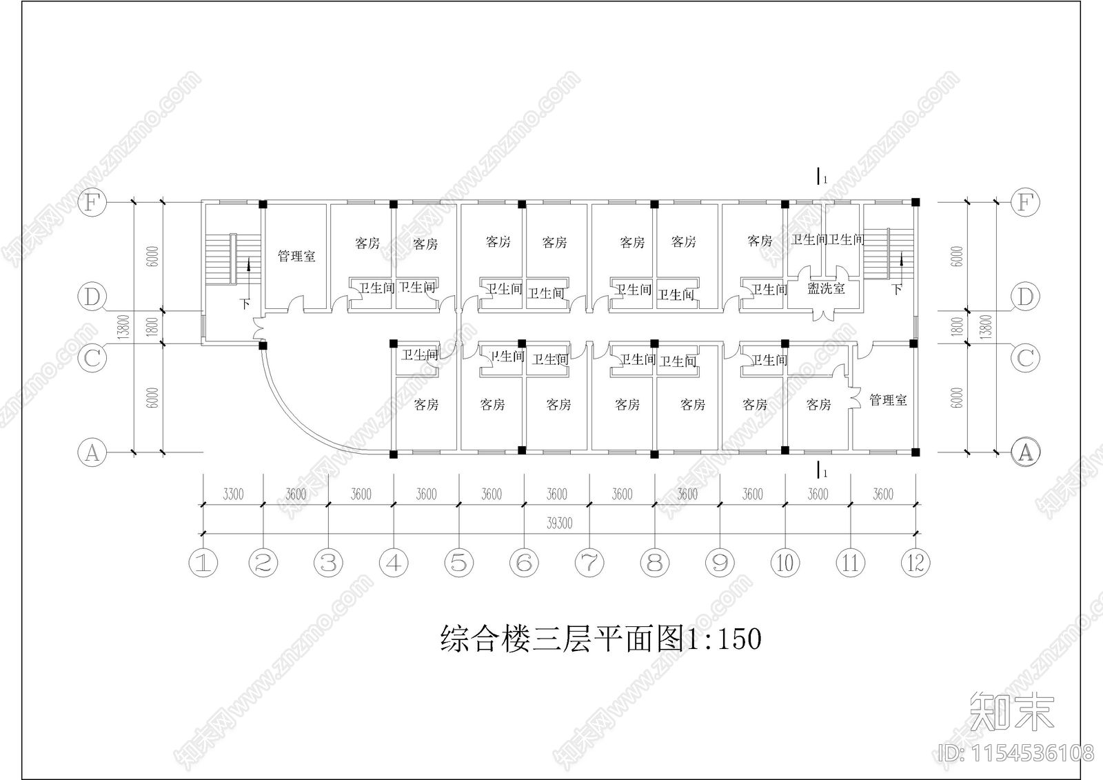 长52cad施工图下载【ID:1154536108】