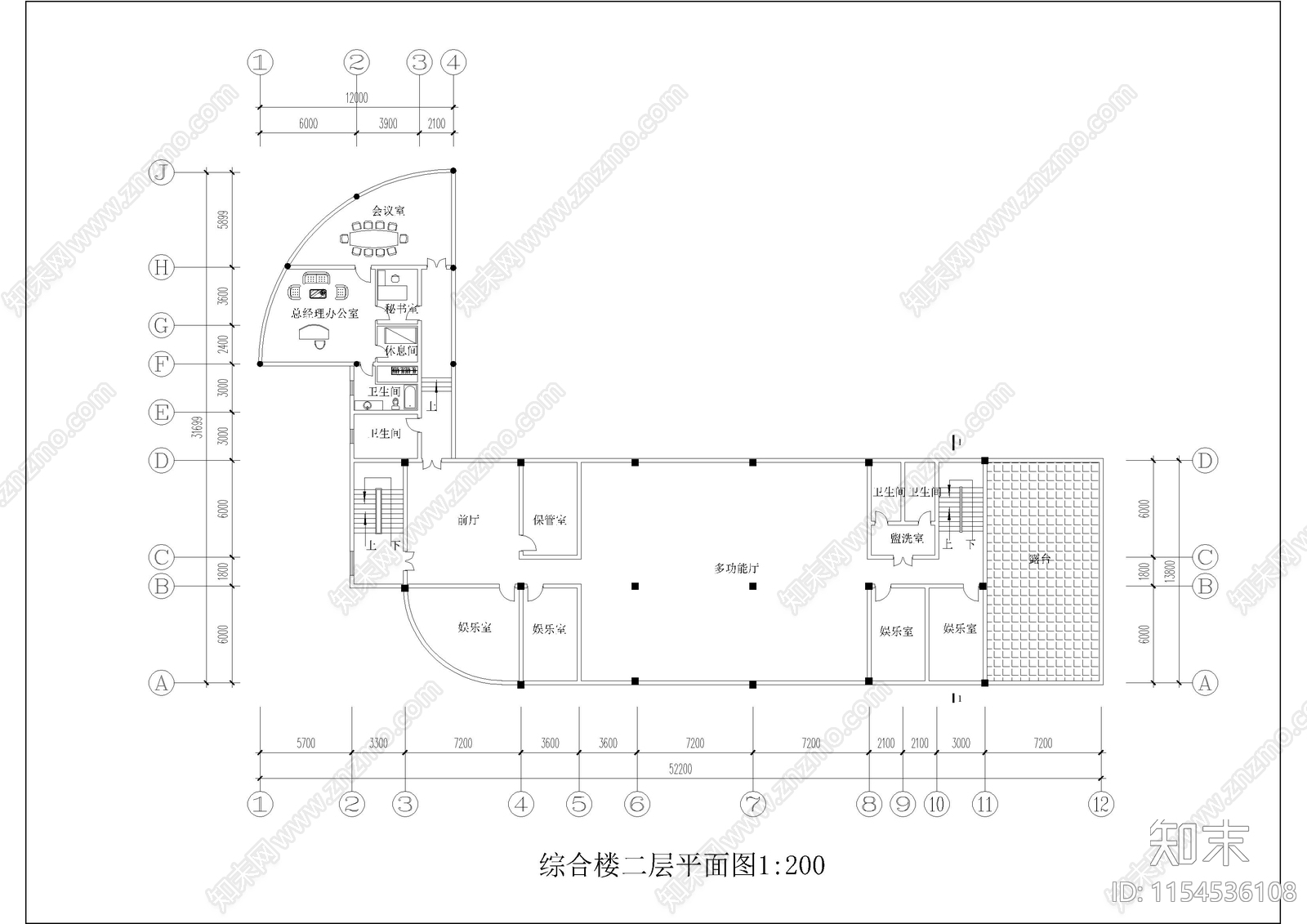 长52cad施工图下载【ID:1154536108】