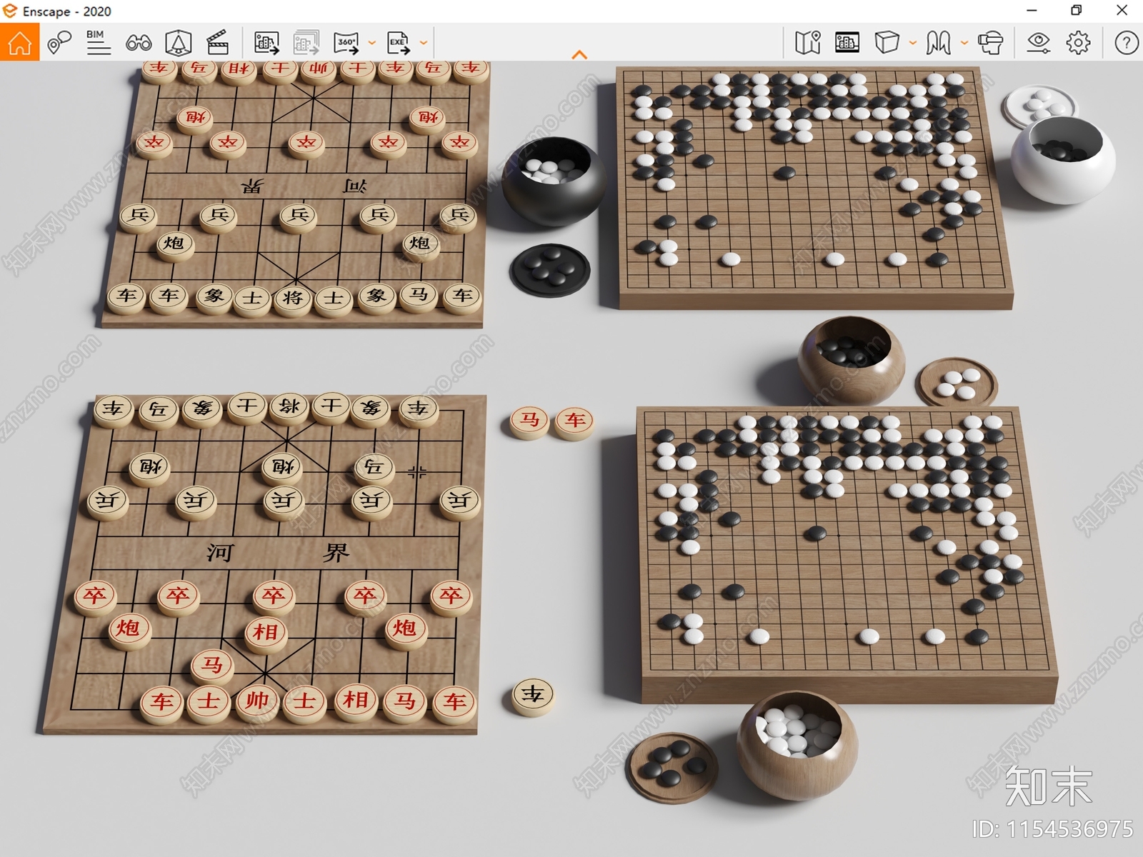 围棋象棋SU模型下载【ID:1154536975】