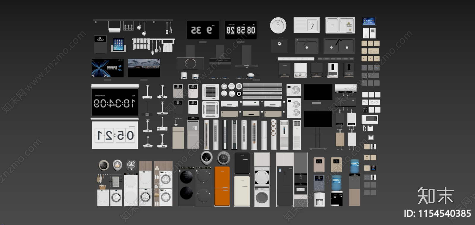 家用电器组合SU模型下载【ID:1154540385】