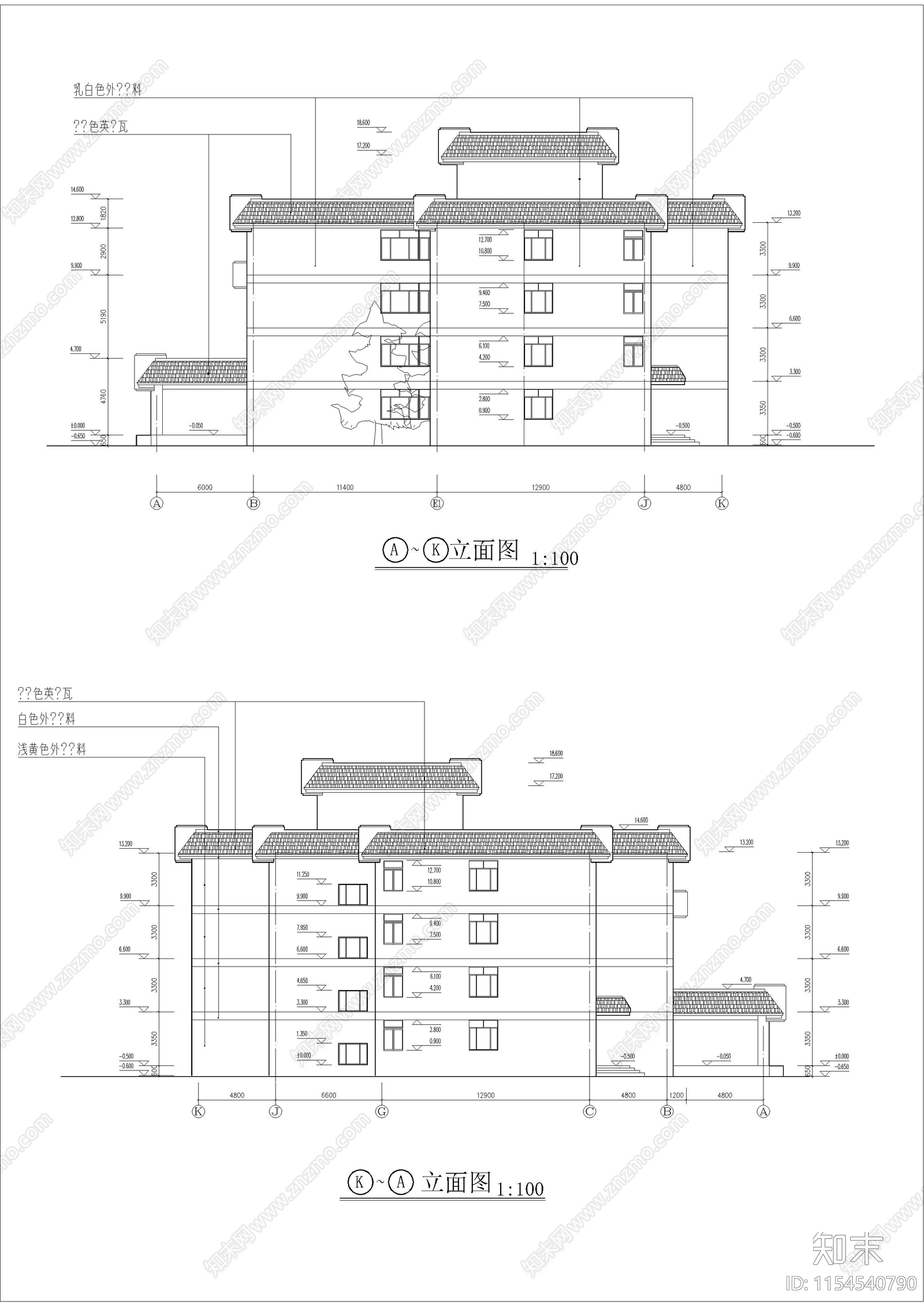 二星级宾馆建筑方案设计cad施工图下载【ID:1154540790】