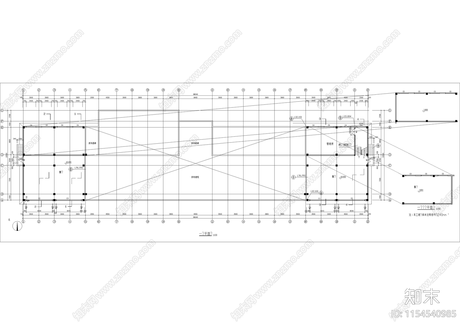 旧宾馆楼改造欧式宾馆建施cad施工图下载【ID:1154540985】