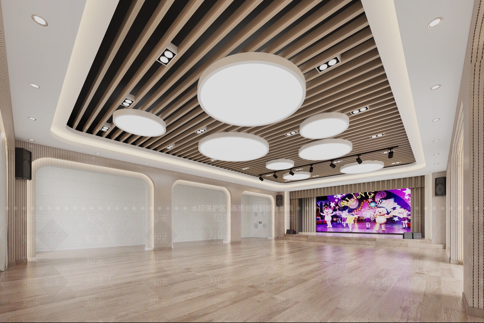 现代幼儿园大厅3D模型下载【ID:1154546730】