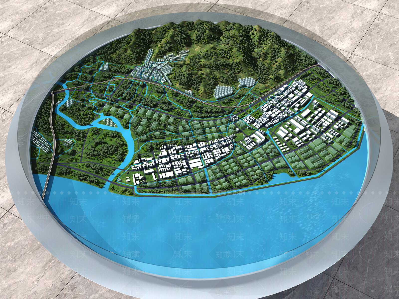 现代沙盘3D模型下载【ID:1154550415】