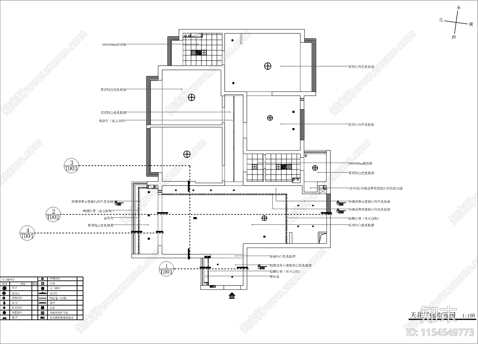 137方现代轻奢大平层室内设计cad施工图下载【ID:1154549773】