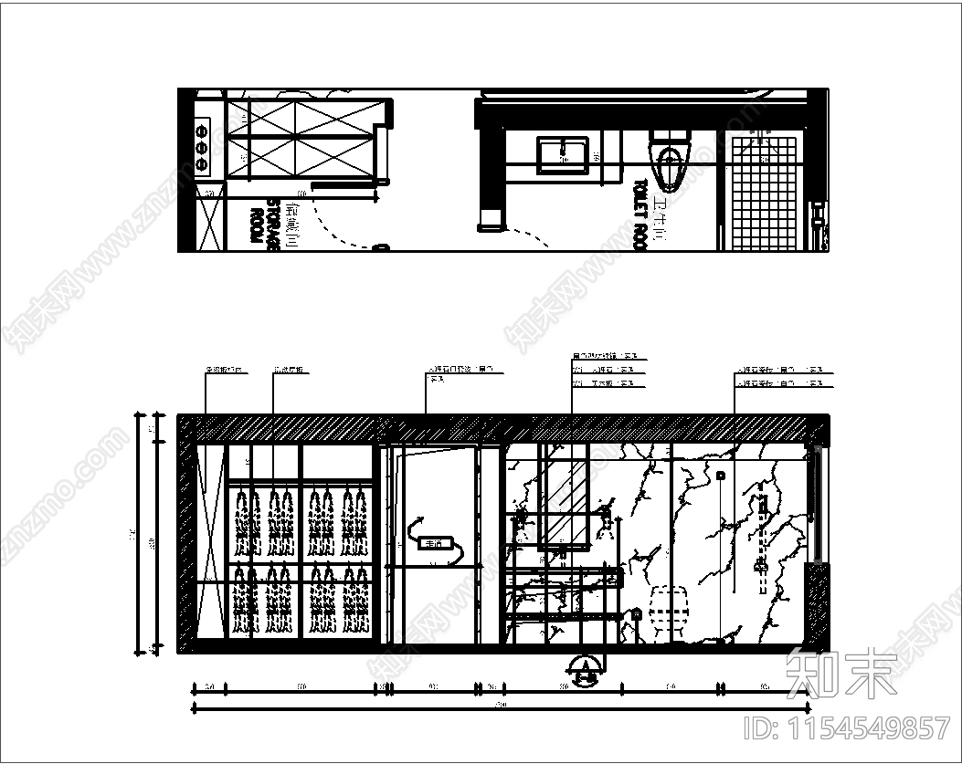 130方现代轻奢大平层室内设计cad施工图下载【ID:1154549857】