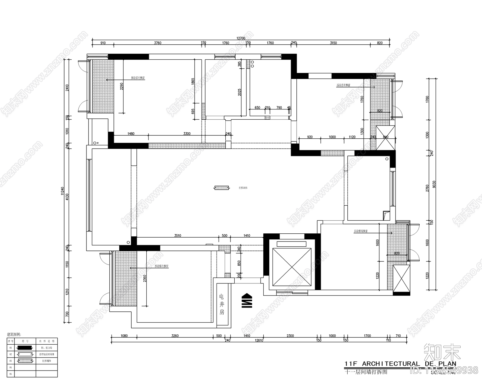 现代轻奢大平层室内设计cad施工图下载【ID:1154549938】