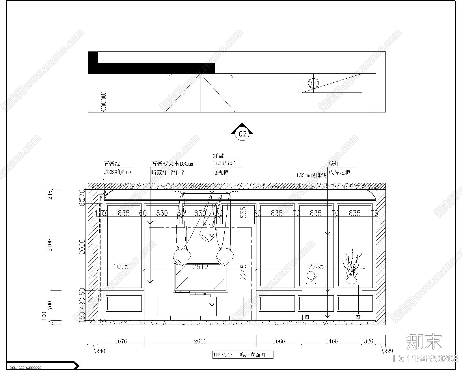 200㎡法式风格住宅cad施工图下载【ID:1154550208】