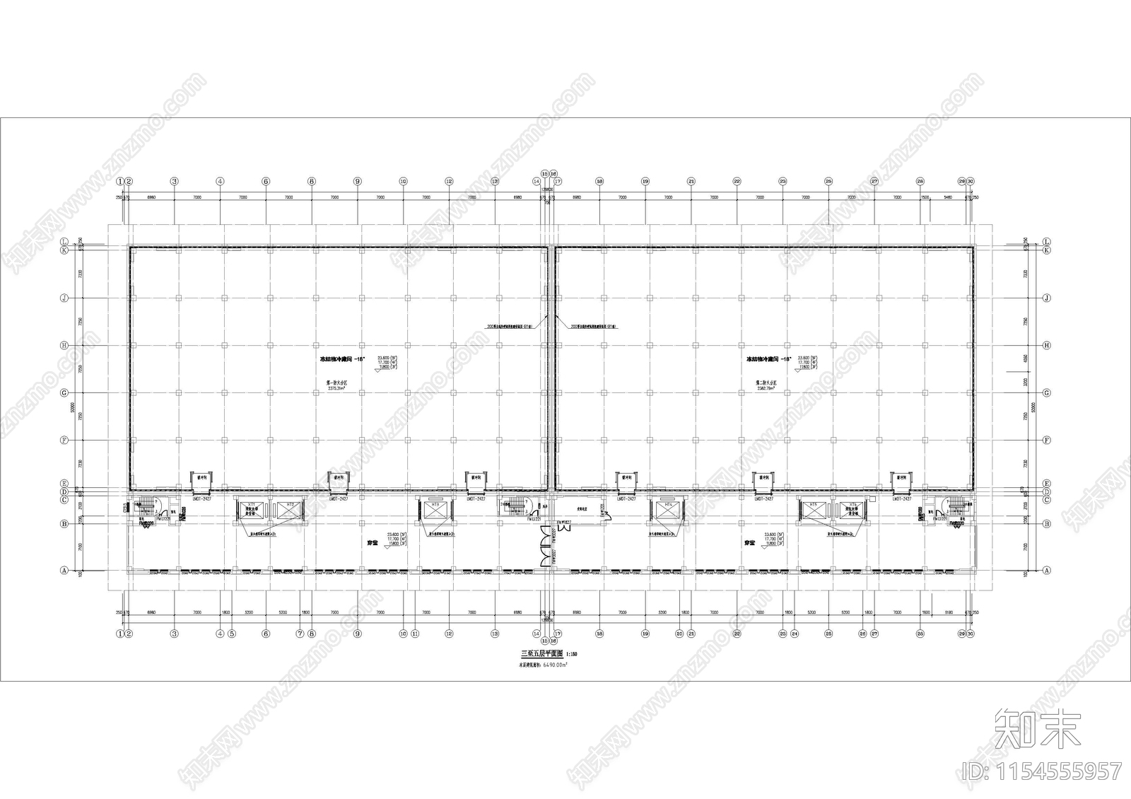 工业建筑施工图cad施工图下载【ID:1154555957】