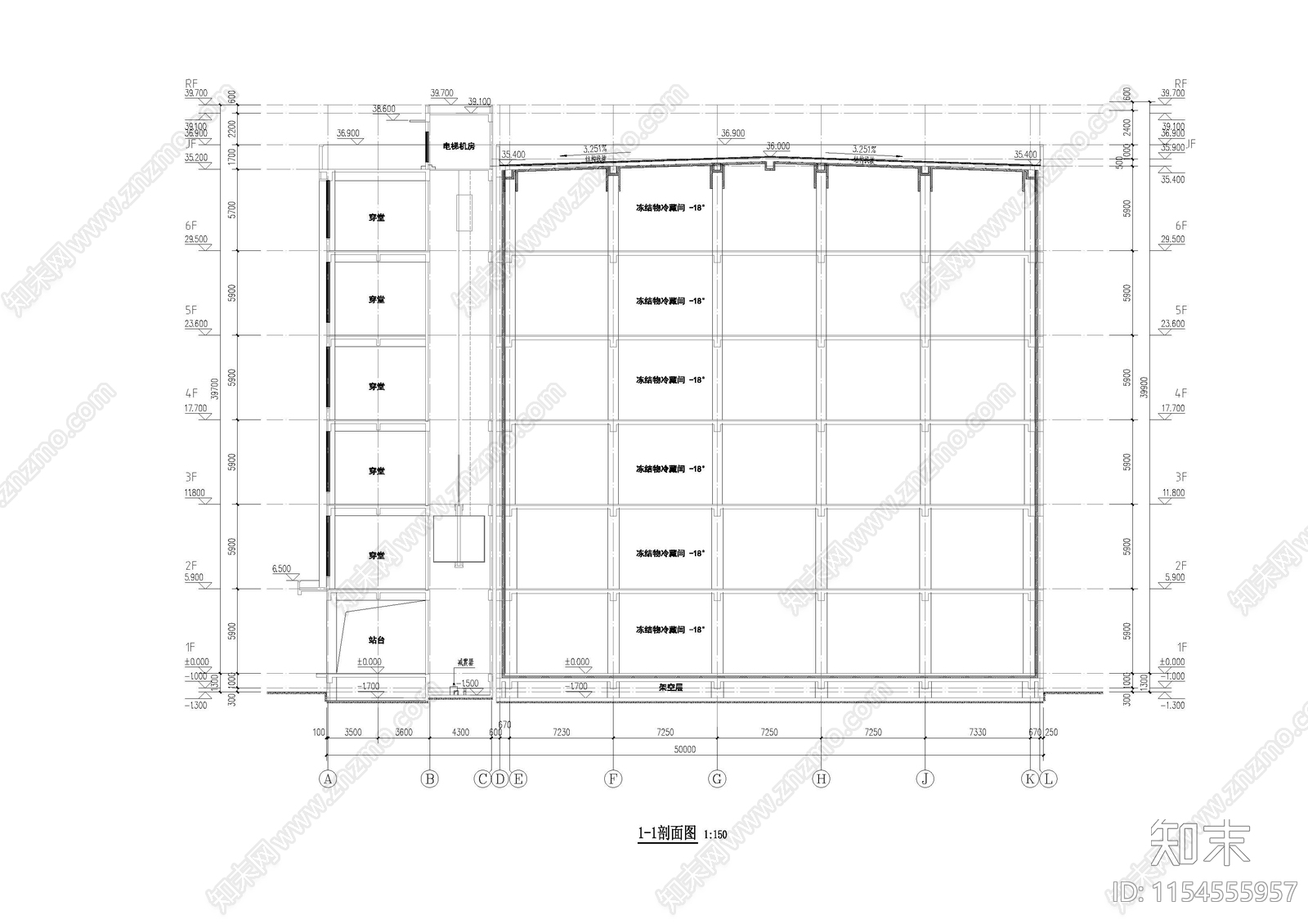 工业建筑施工图cad施工图下载【ID:1154555957】