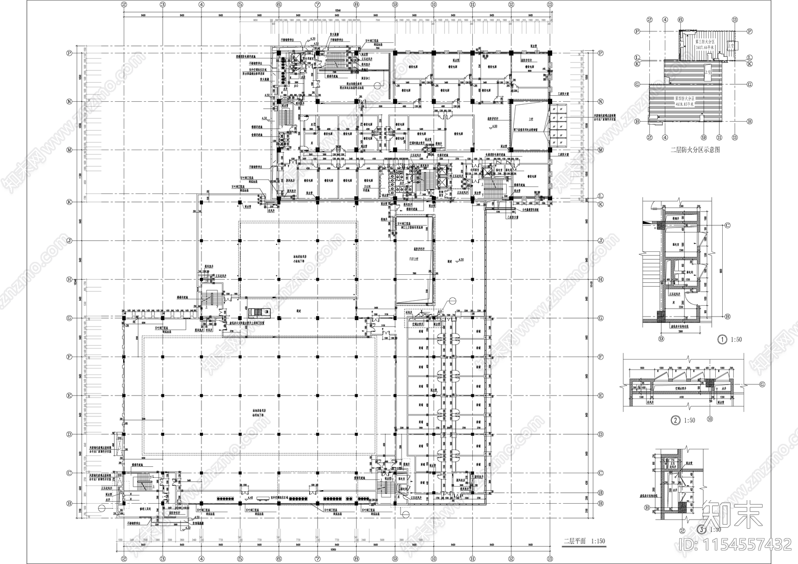 游泳馆及全民健身中心建筑cad施工图下载【ID:1154557432】