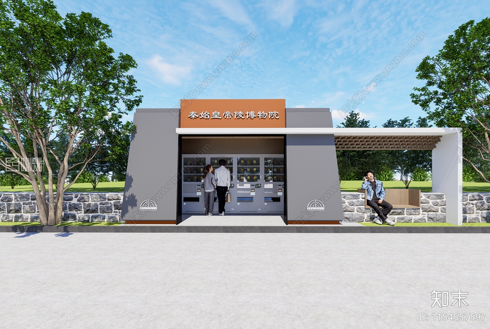 室外钢结构亭子景观cad施工图下载【ID:1154557597】