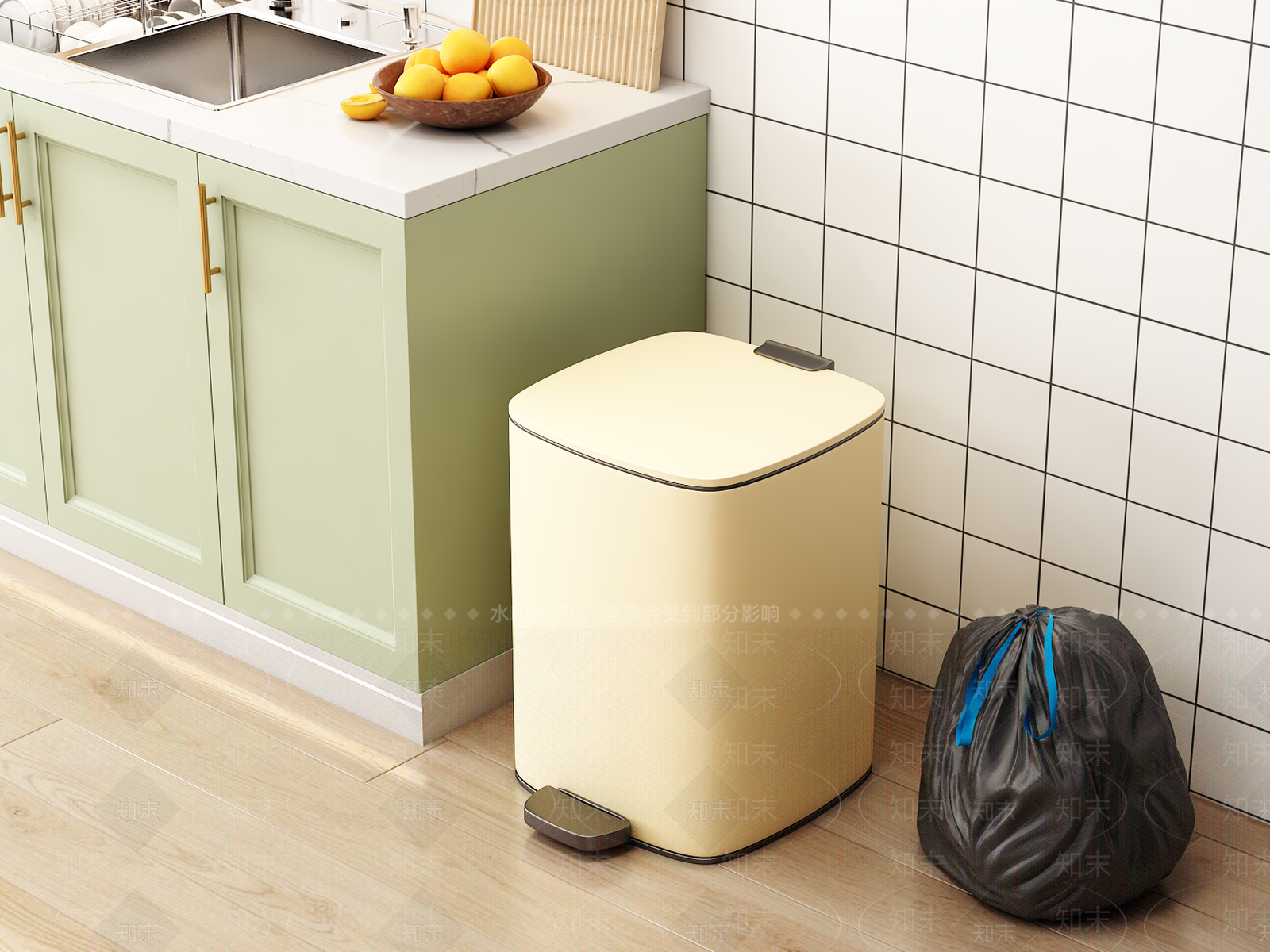 厨房垃圾桶3D模型下载【ID:1154558890】