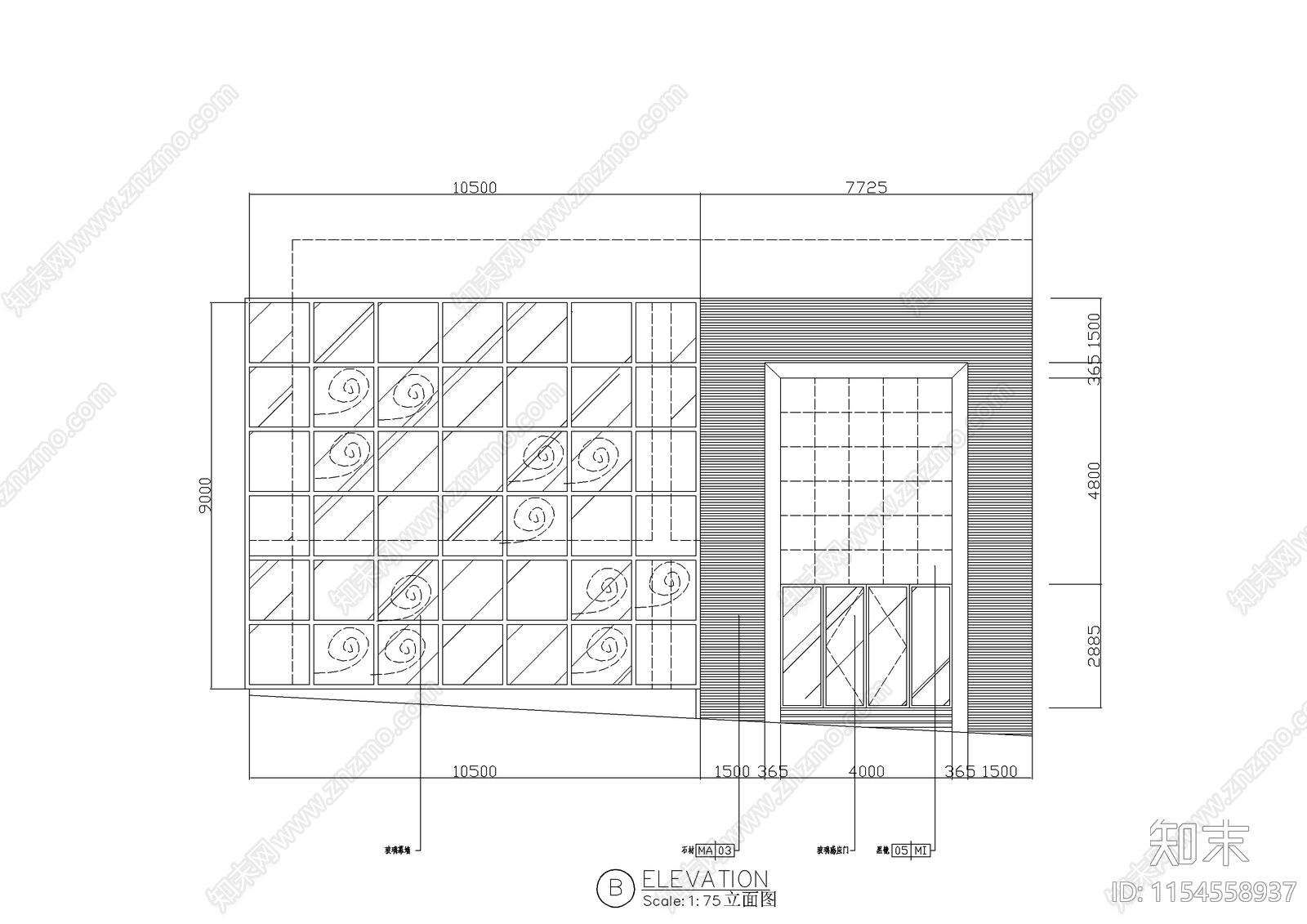 现代双层火锅店室内cad施工图下载【ID:1154558937】