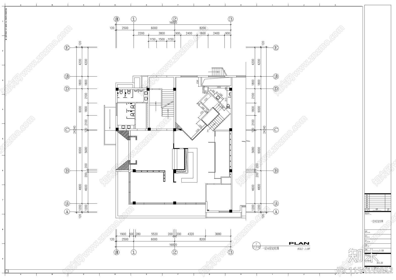 四季茗茶室内cad施工图下载【ID:1154559852】