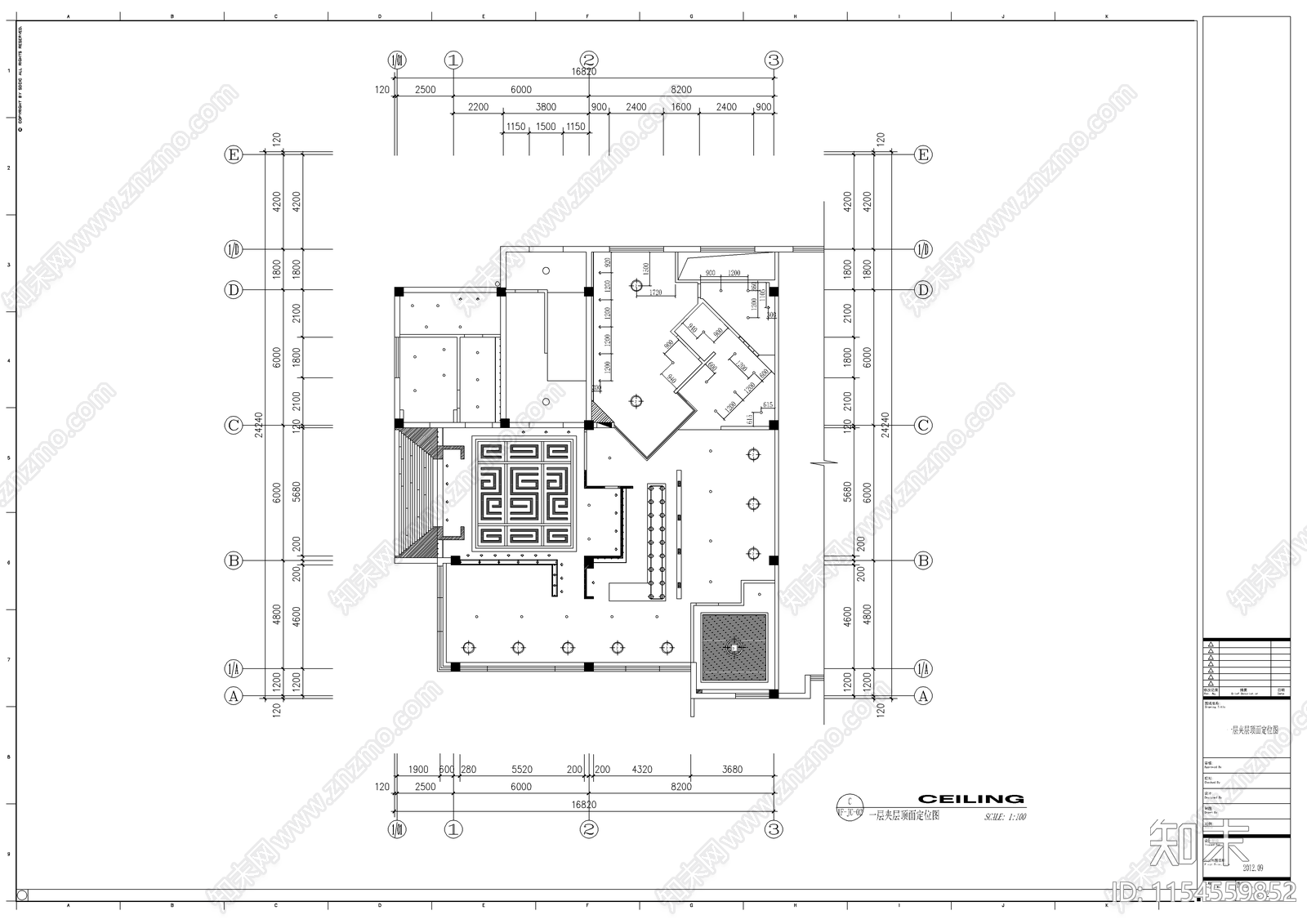 四季茗茶室内cad施工图下载【ID:1154559852】