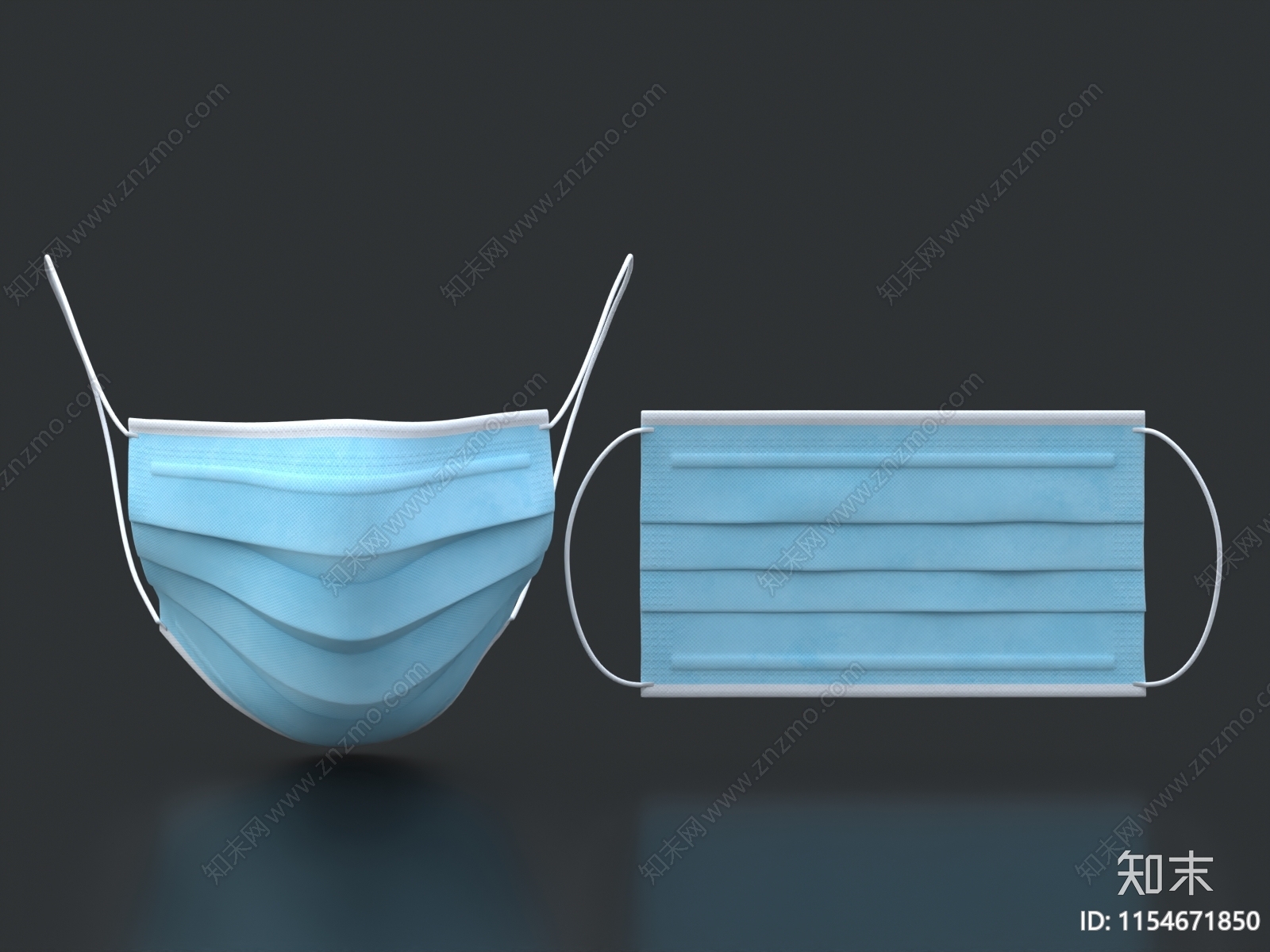 医用口罩3D模型下载【ID:1154671850】