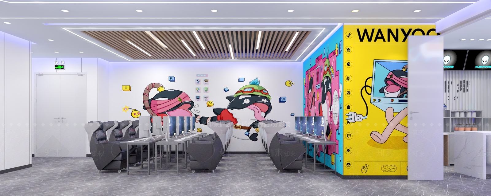 现代网咖网吧3D模型下载【ID:1154564161】