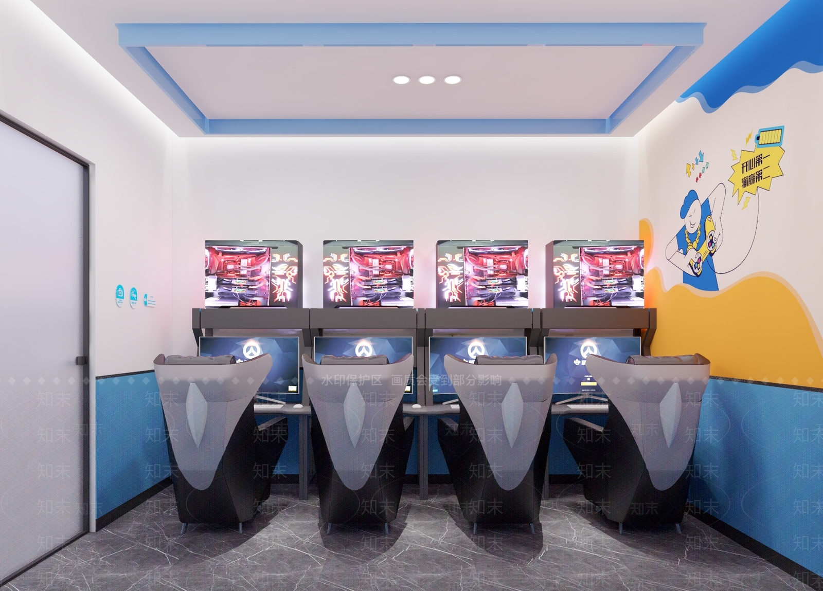 现代网咖网吧3D模型下载【ID:1154564161】