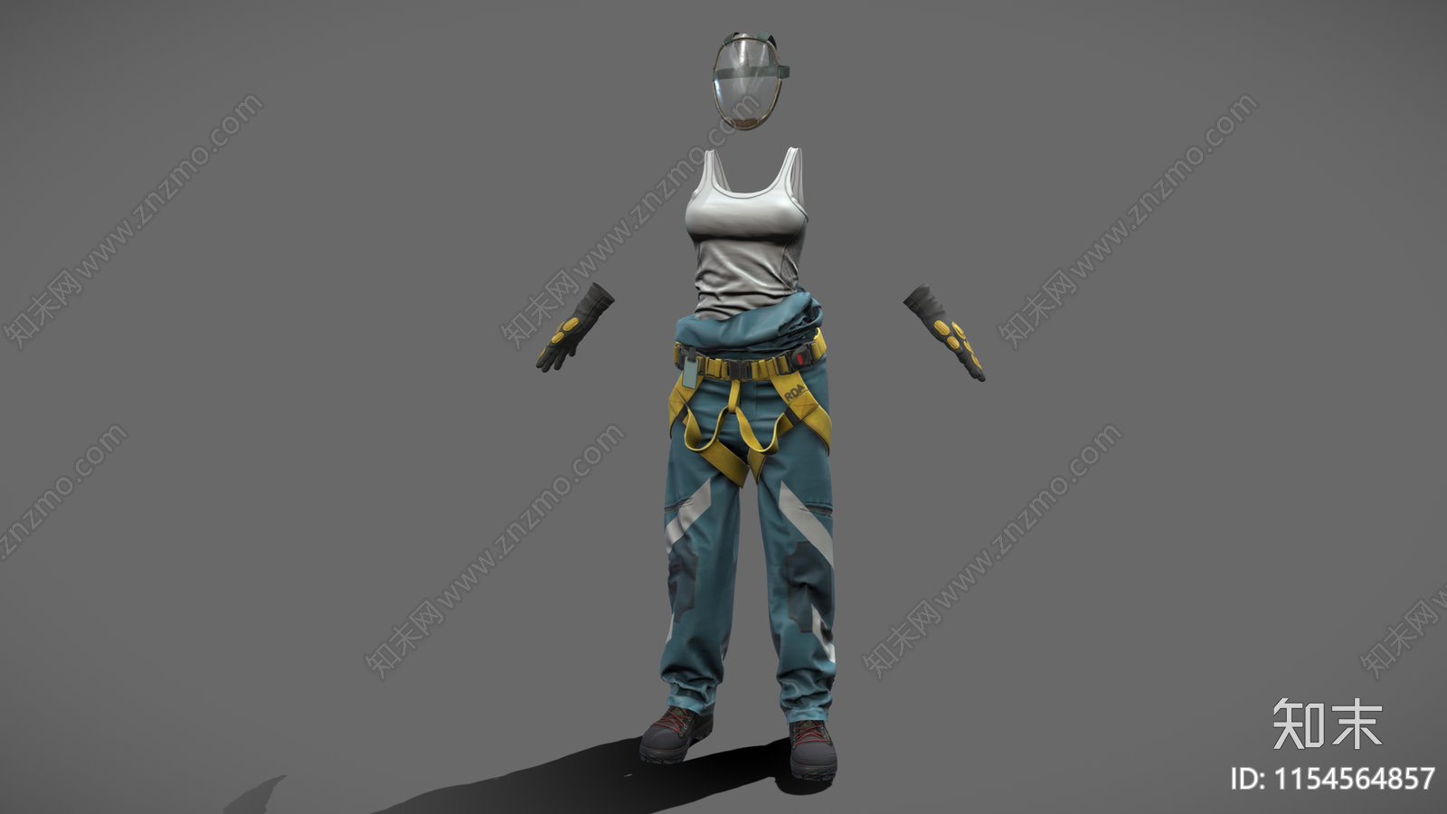 科幻太空机械师服装3D模型下载【ID:1154564857】