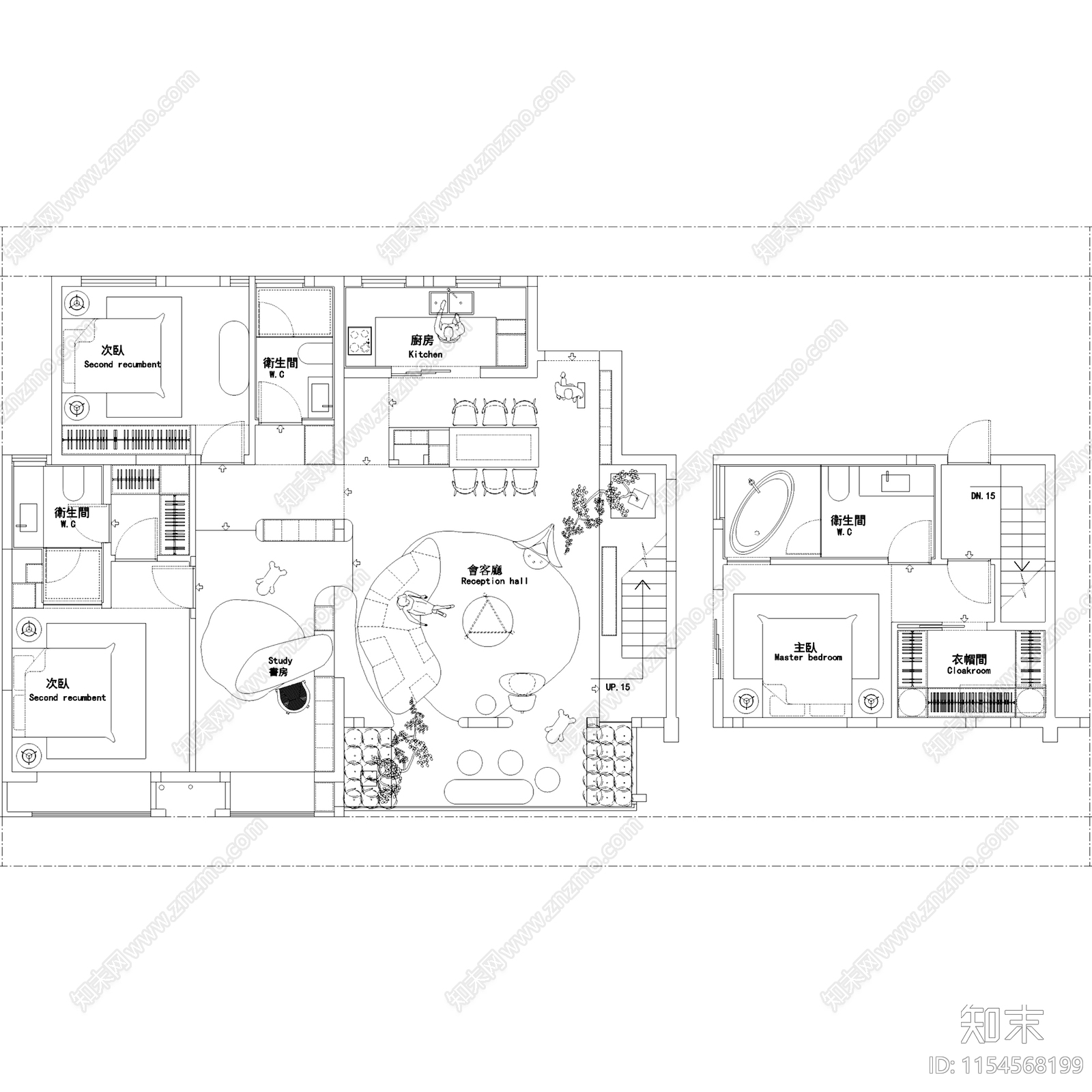 室内家装优化户型图施工图下载【ID:1154568199】