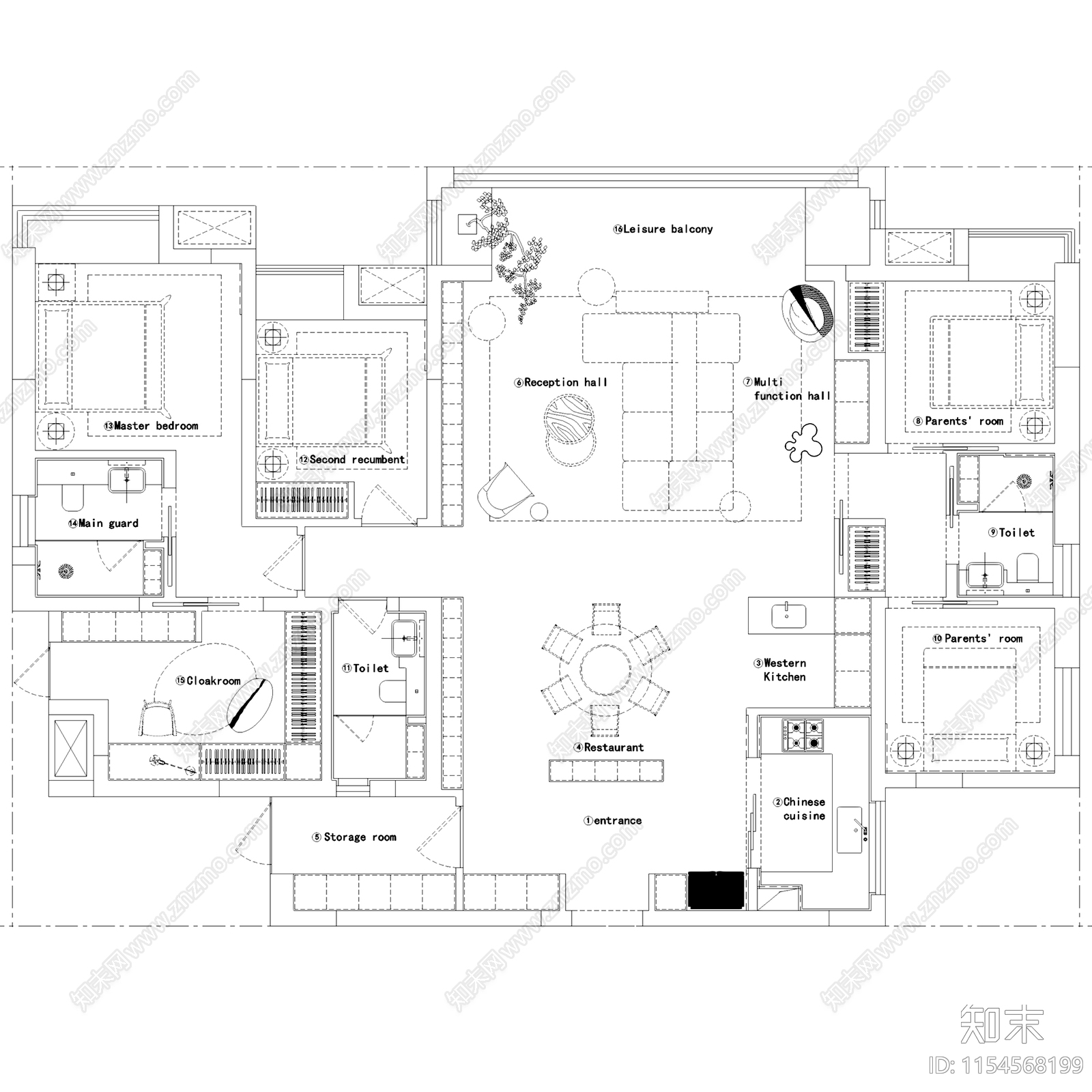 室内家装优化户型图施工图下载【ID:1154568199】