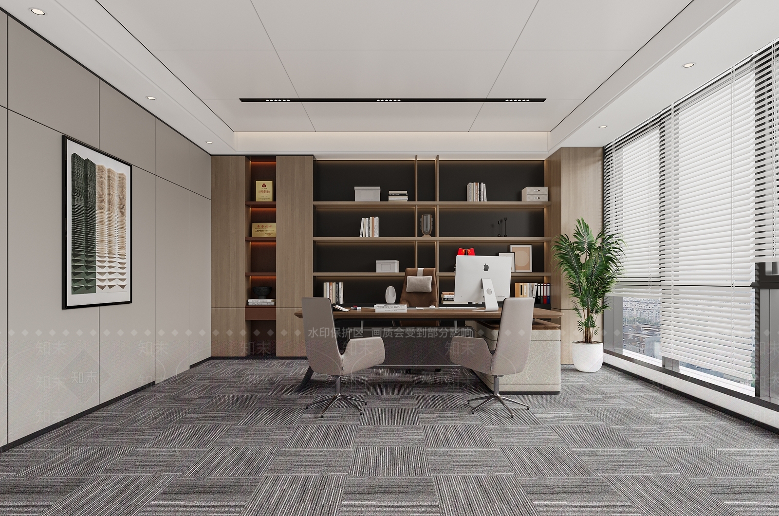 现代会议室3D模型下载【ID:1214325402】