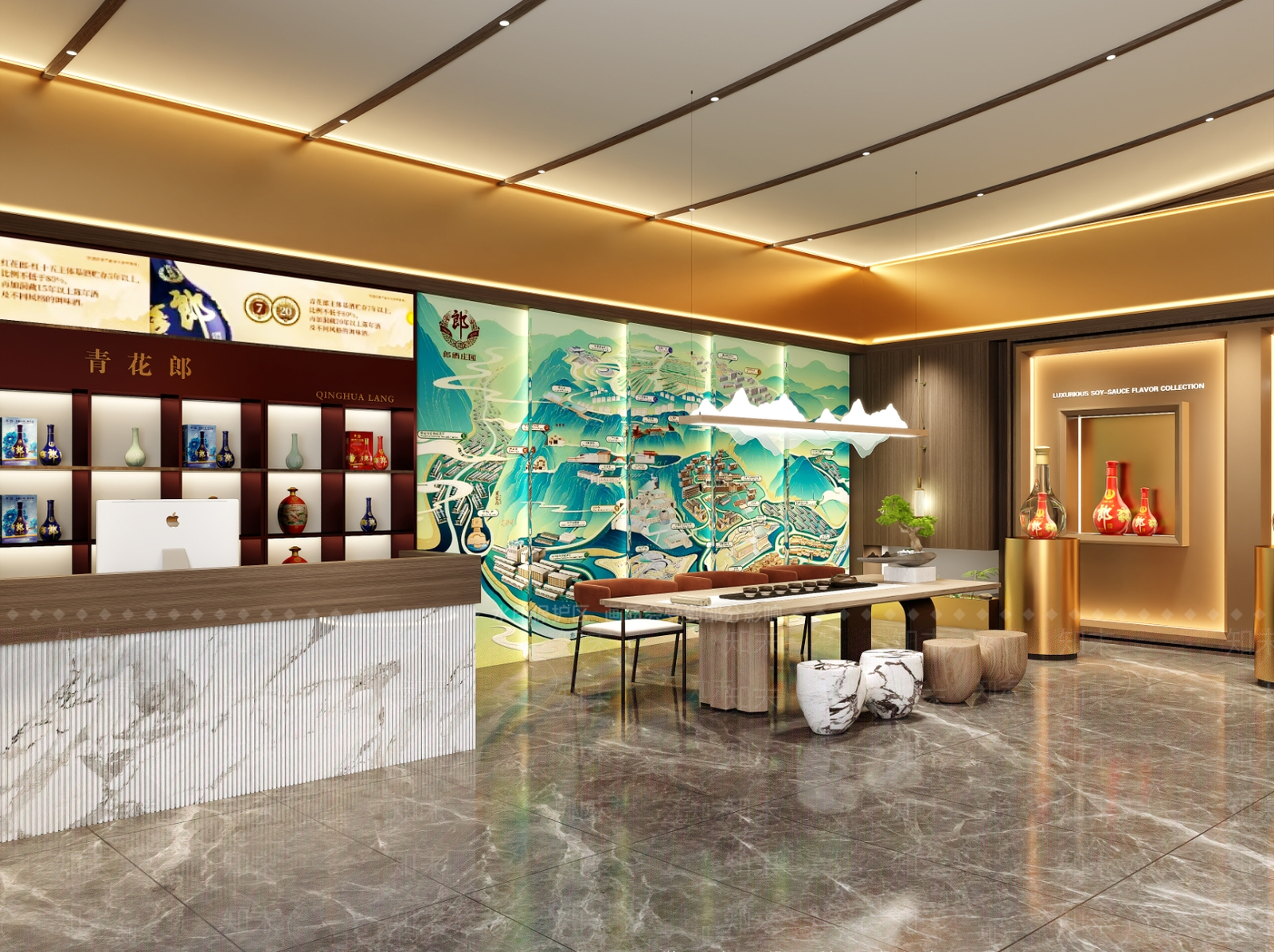 新中式烟酒店3D模型下载【ID:1154584322】