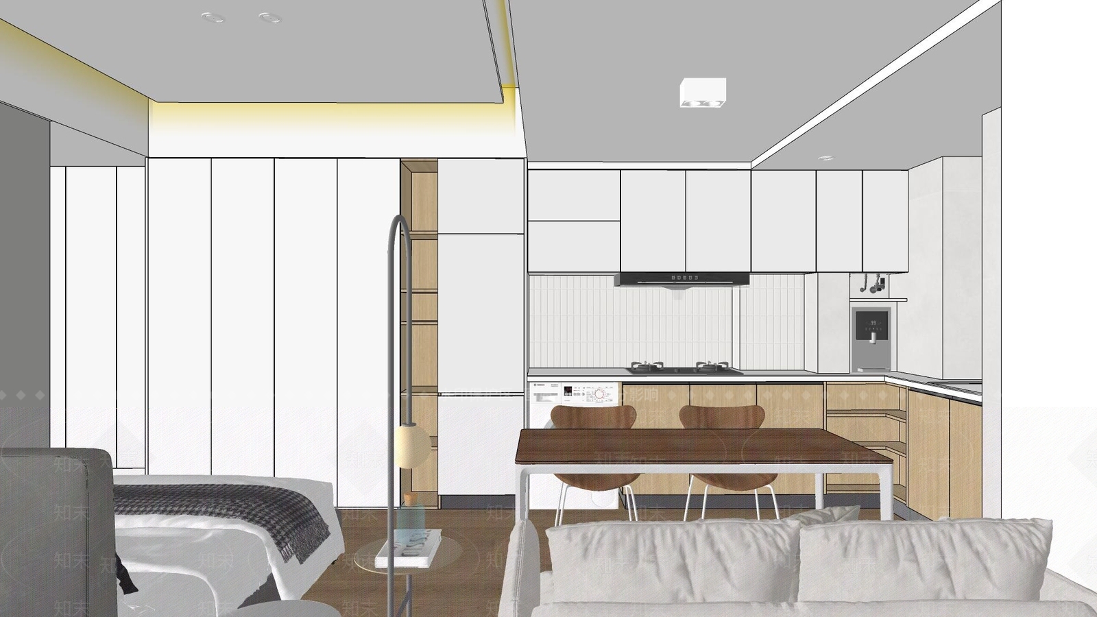 现代公寓SU模型下载【ID:1154586367】