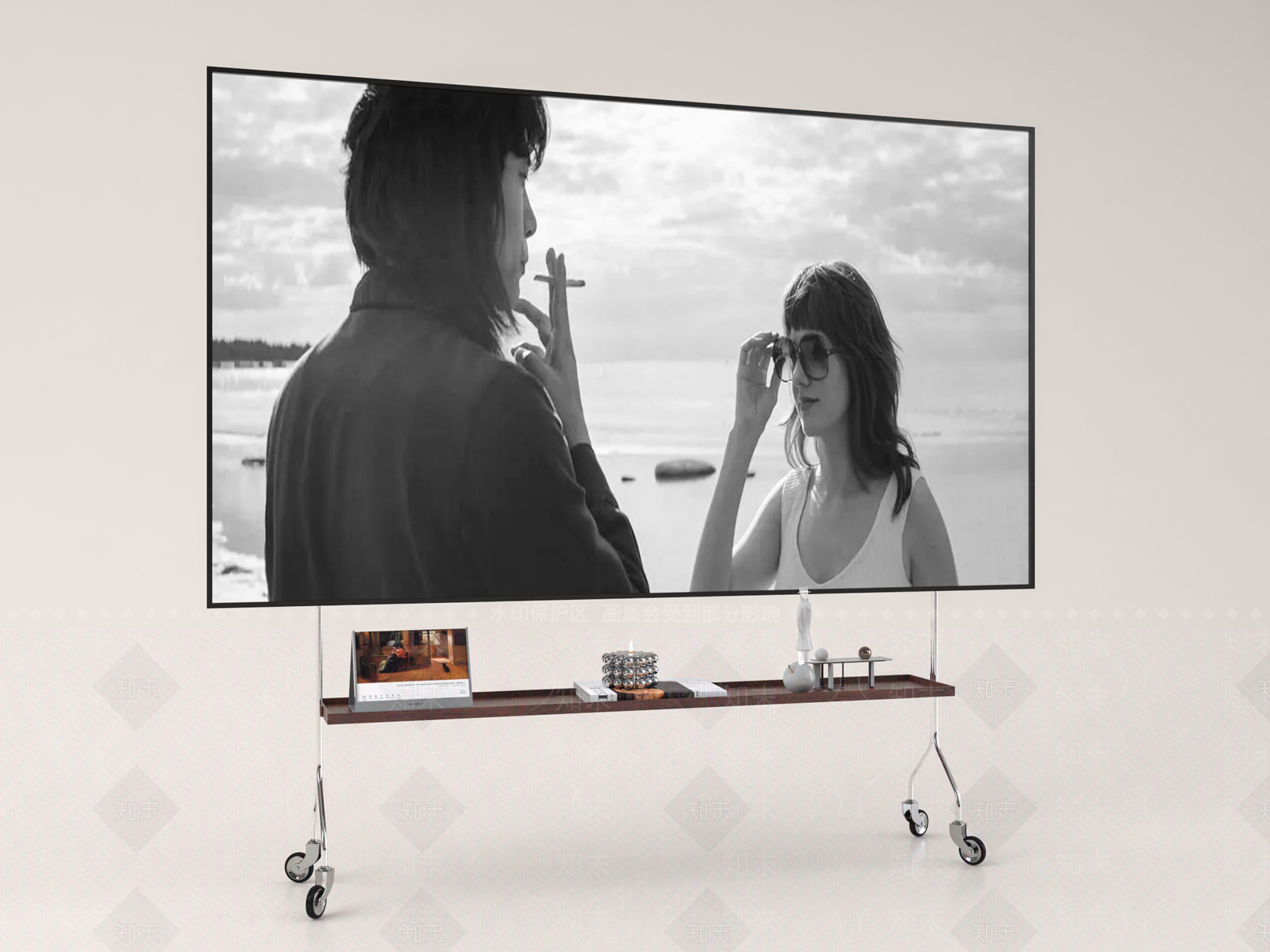 现代金属移动电视架3D模型下载【ID:1154588928】