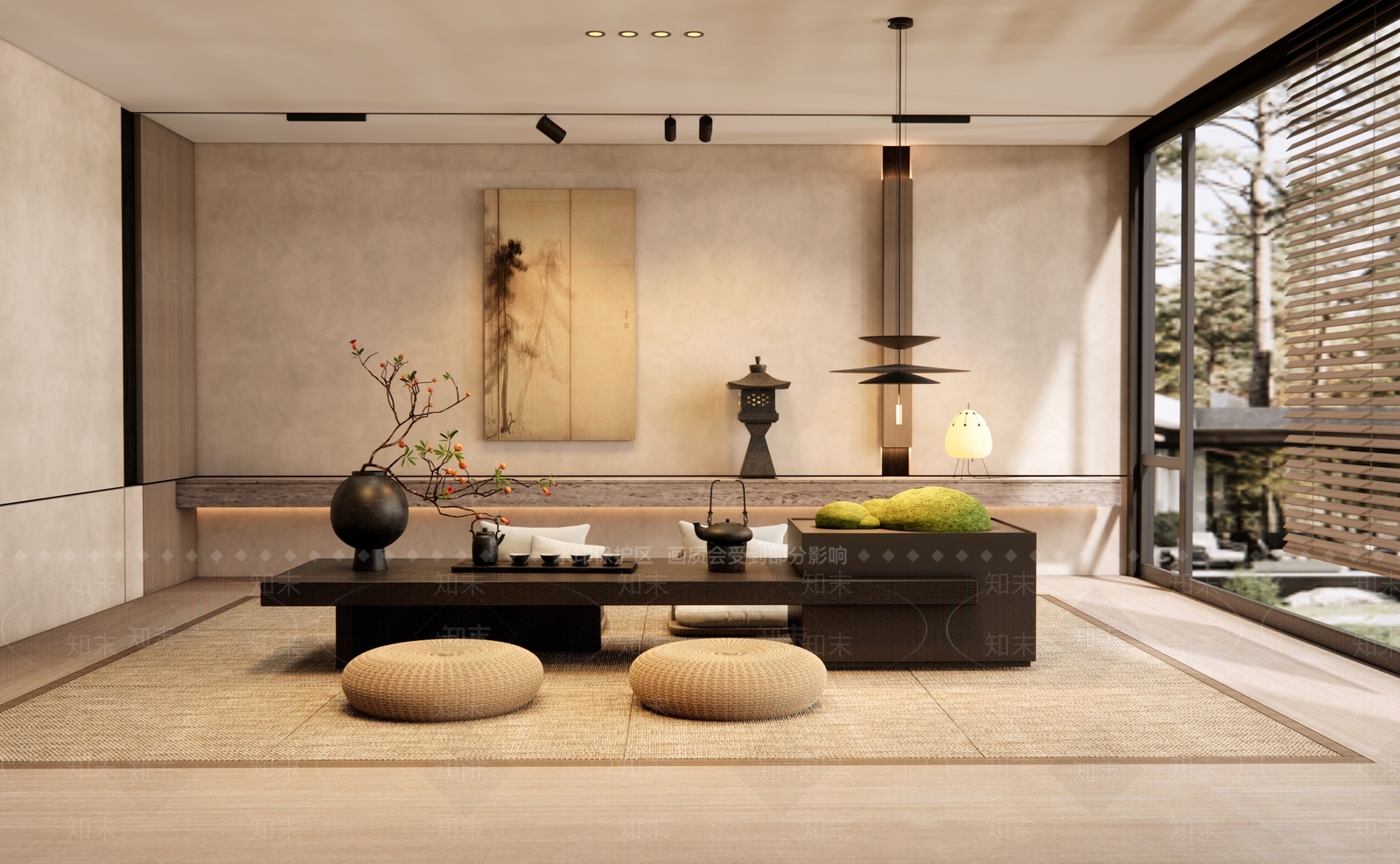 侘寂榻榻米茶室3D模型下载【ID:1154595226】