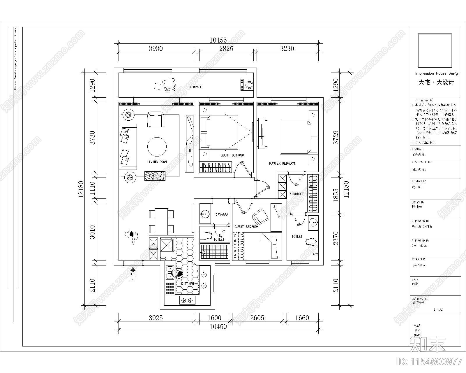 3套平层户型优化设计室内cad施工图下载【ID:1154600977】