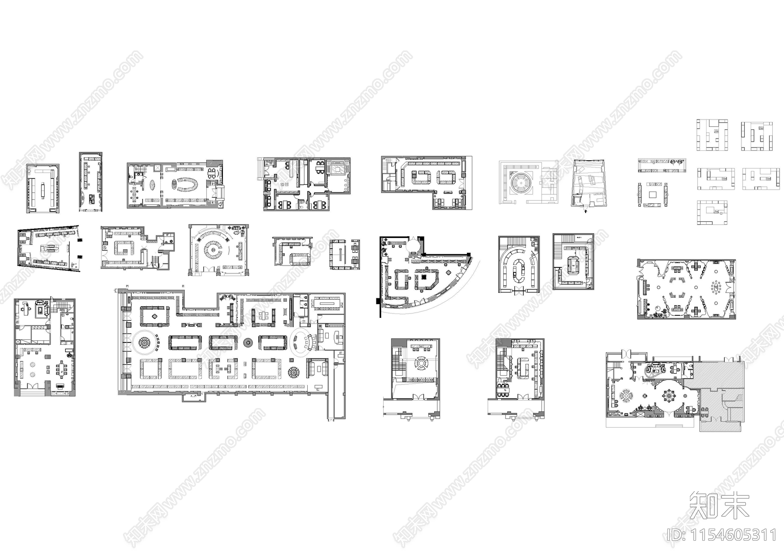 珠宝平面布置图室内施工图下载【ID:1154605311】