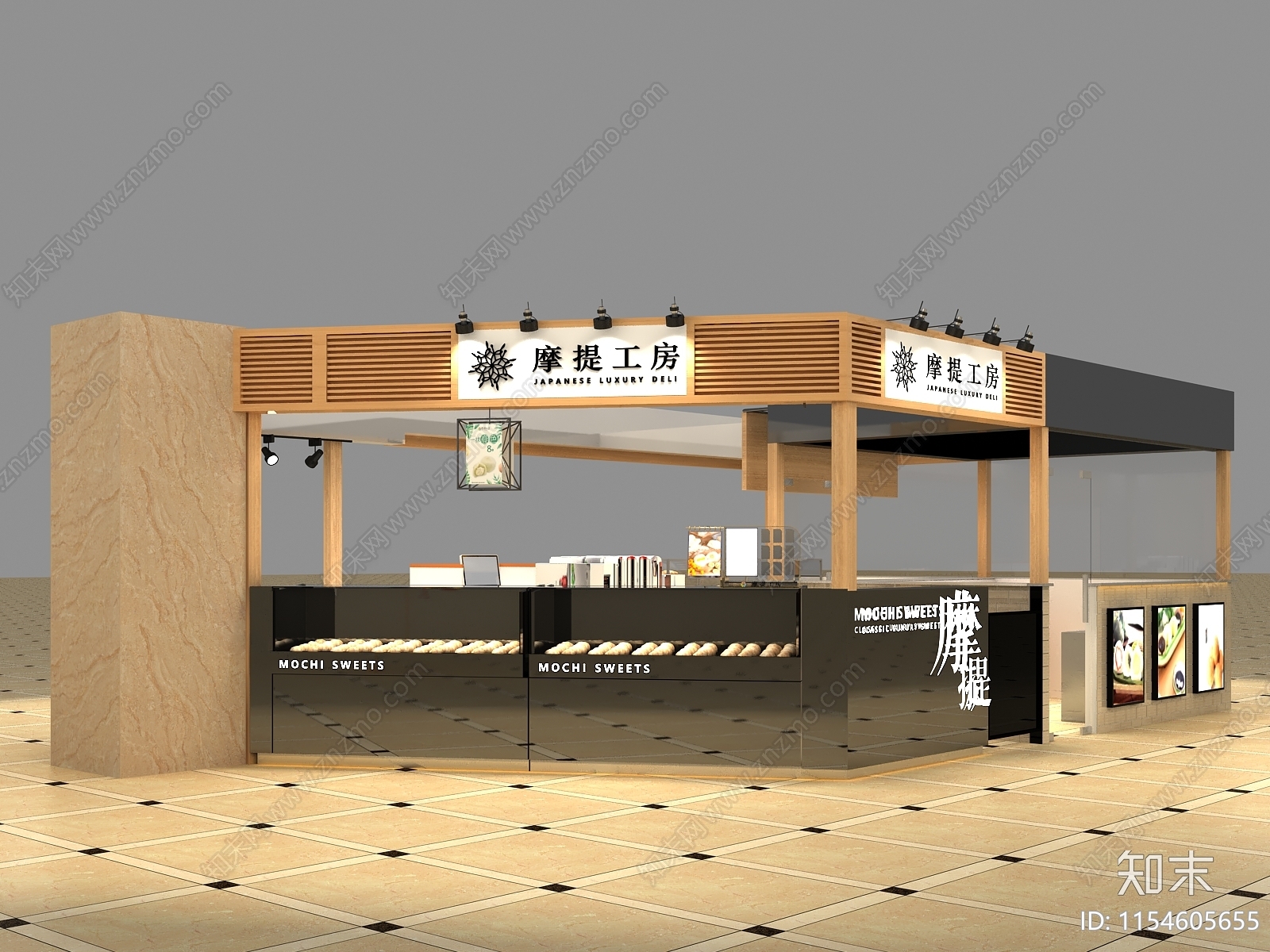 现代甜品面包店3D模型下载【ID:1154605655】