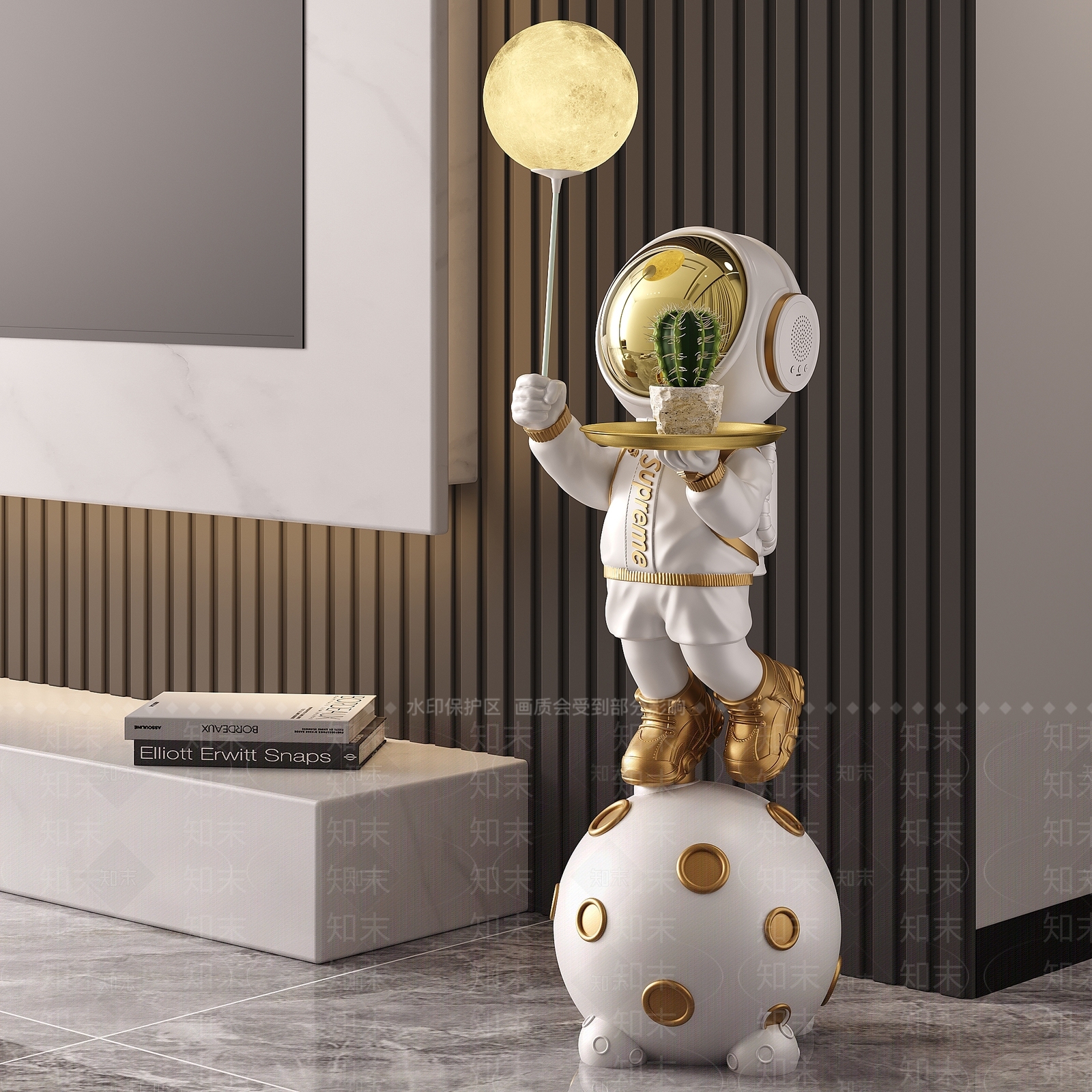 现代太空人装饰摆件3D模型下载【ID:1154606384】