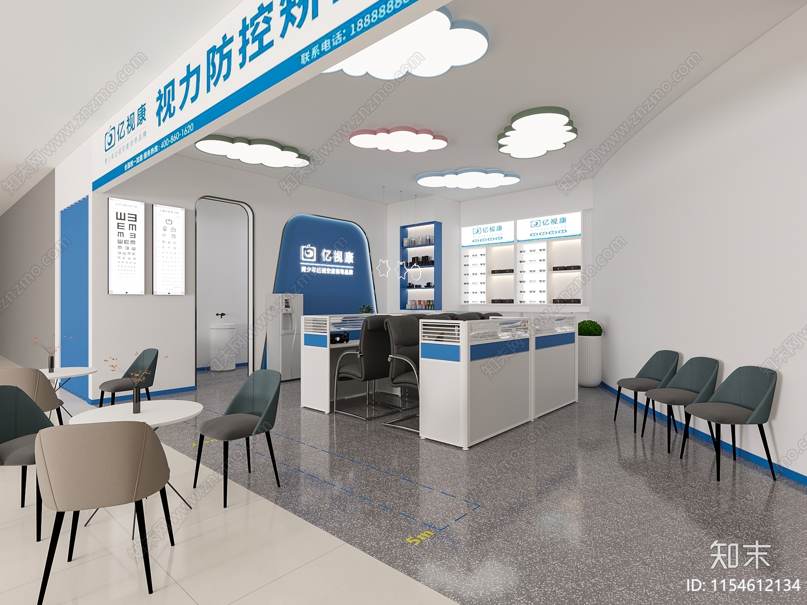 现代眼镜店3D模型下载【ID:1154612134】