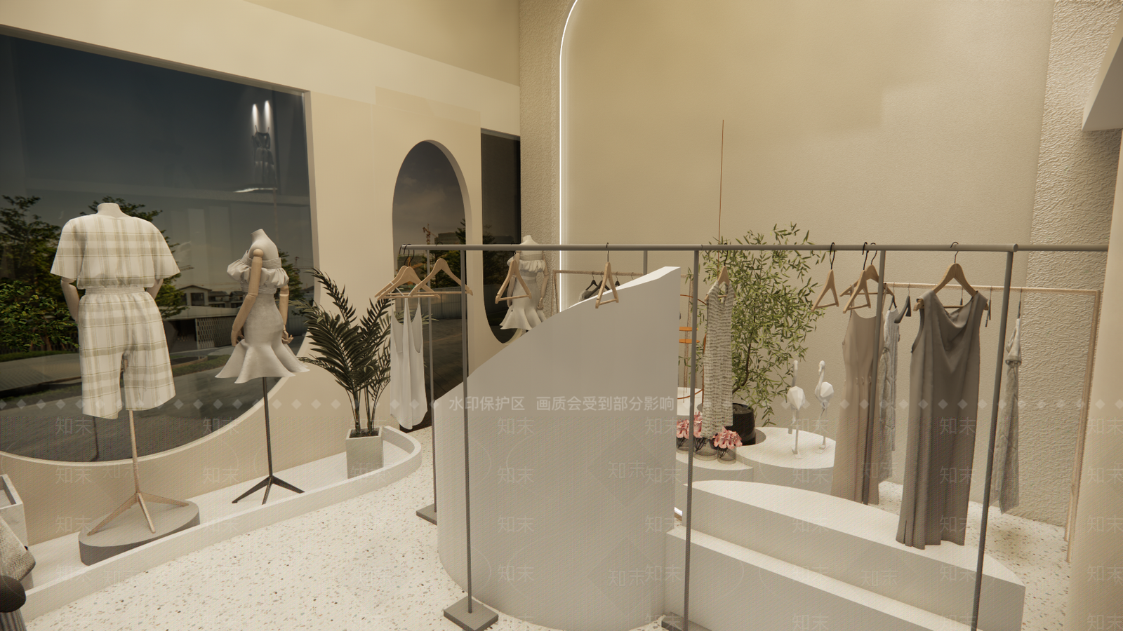 现代服装店SU模型下载【ID:1154770209】
