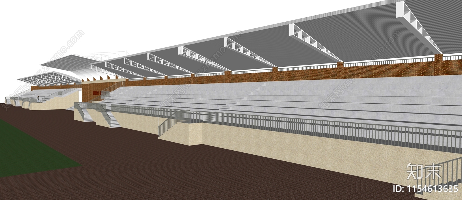 现代运动场地看台SU模型下载【ID:1154613635】
